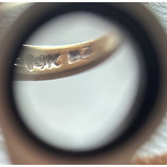 14k Yellow Gold Pink Pearl & Diamond Anniversary Ring by BZ Jeweler - Picture 6 of 6